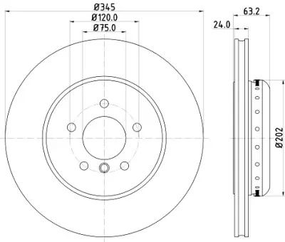 Artesanal Disco de freno HELLA 8DD 355 123-231